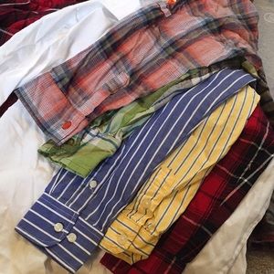 6 boys button up shirts